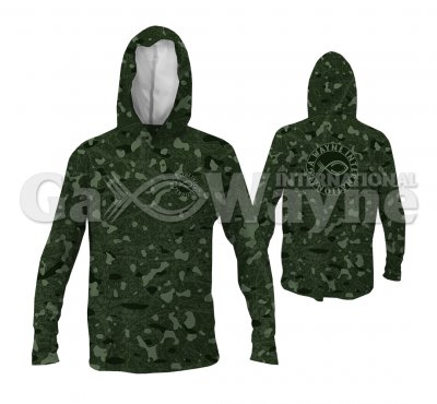 Jungle Camo Green Fishing Hooded Shirts