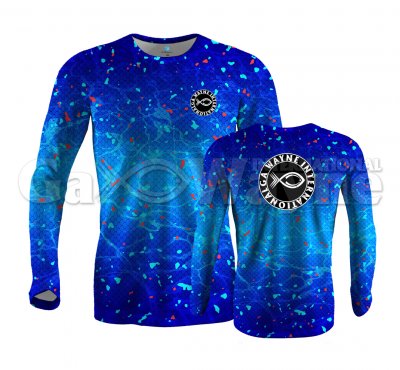 Fish Scales Blue Performance Shirts