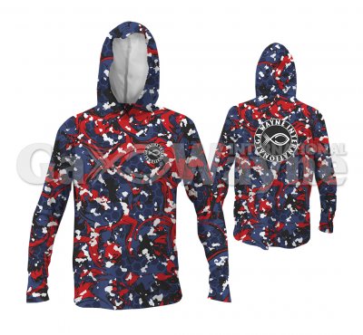 American Flag Sailfish Fishing Hooded Shirts