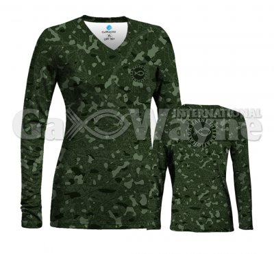 Jungle Camo Fishing Women Shirts