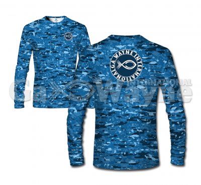 Kids Digital Camo Fishing Shirts